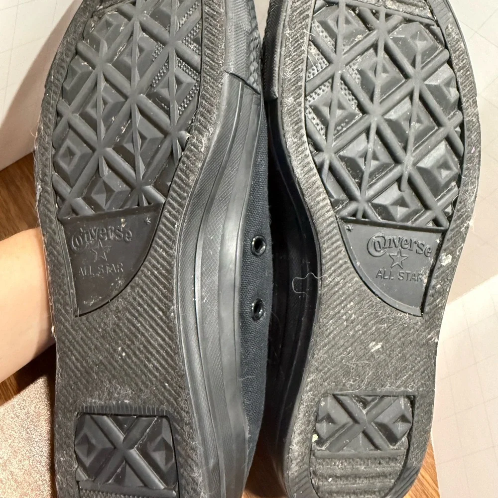 Converse Men's Size 8 Black Canvas High Top Chuck Taylor All Star sneakers, - Picture 6 of 7